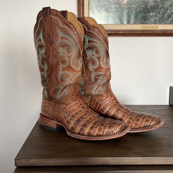 Cayman leather ladies square toe western boots - Picture 2 of 5